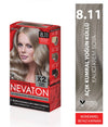 Nevaton Permanent Hair Color Cream Set (2 Tubes+Oxidation) - 8.11 Light Blonde Intense Ash