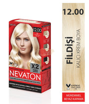 Nevaton Permanent Hair Color Cream Set (2 Tubes + Oxidation) - 12.00 Ivory Hair Color