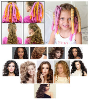 No Heat Magic Hair Curlers with hooks | 55cm Hair Rollers