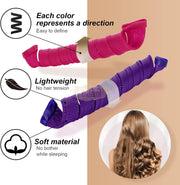 No Heat Magic Hair Curlers with hooks | 55cm Hair Rollers