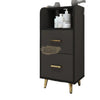 Nordic 2-Drawers Multifunctional Storage Cabinet on legs | Black Salon Furniture