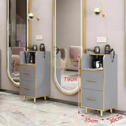 Nordic 2-Drawers Multifunctional Storage Cabinet on legs | Gray Salon Furniture