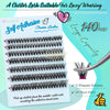Obeyalash 140pcs Self Adhesive Eyelashes - Individual Preglued D Curl Cluster Lashes (40D 8-14mix) Self-Adhesive Lash