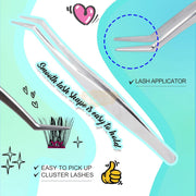 Obeyalash 140pcs Self Adhesive Eyelashes - Individual Preglued D Curl Cluster Lashes (40D 8-14mix) Self-Adhesive Lash