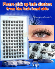 Obeyalash K-NLS Eyelash Clusters C Curl DIY 12-13 mm DIY Lash Clusters