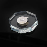 Octagon-Shaped Crystal Glass Palette Glue Holder 5.5 cm Glue Palette
