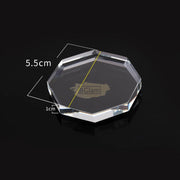 Octagon-Shaped Crystal Glass Palette Glue Holder 5.5 cm Glue Palette