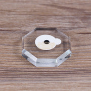 Octagon-Shaped Crystal Glass Palette Glue Holder 5.5 cm Glue Palette