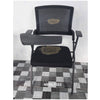 Office Chair with Back Armrest & Writing Board | Black Furniture