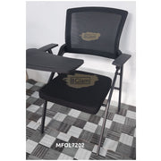 Office Chair with Back Armrest & Writing Board | Black Furniture