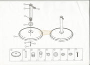 Outdoor Patio Umbrella with Base 270 cm | Blue Umbrella