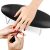 Oval Shape Microfiber Leather Manicure Hand Rest | Black Nail Salon Accessories