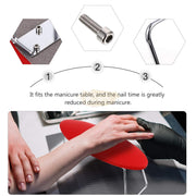Oval Shape Microfiber Leather Manicure Hand Rest | Red Nail Salon Accessories