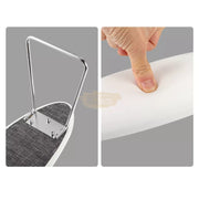 Oval Shape Microfiber Leather Manicure Hand Rest | White Nail Salon Accessories