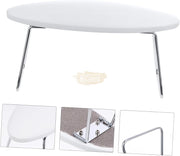 Oval Shape Microfiber Leather Manicure Hand Rest | White Nail Salon Accessories