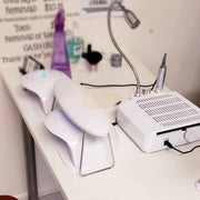 Oval Shape Microfiber Leather Manicure Hand Rest | White Nail Salon Accessories