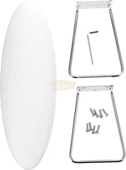 Oval Shape Microfiber Leather Manicure Hand Rest | White Nail Salon Accessories