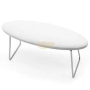 Oval Shape Microfiber Leather Manicure Hand Rest | White Nail Salon Accessories