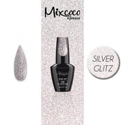 Mixcoco Soak-Off Gel Polish 15ml | Pearl Collection | Silver Glitz