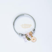 Pink daisy Charm Bracelet bracelet