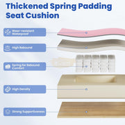 Pink Ergonomic Recliner Chair with Retractable Footrest & Adjustable Headrest Chair