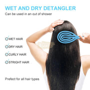 Pink Oval Detangling Hair Brush | Gentle Wet & Dry Hair Comb Hair Brush