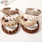 Polka Dot Leopard Print Wide Headbands Headband