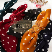 Polka Dot Print Bow Headband Design 13 Hair Accessories