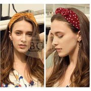 Polka Dot Print Bow Headband Design 13 Hair Accessories