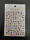 Pop Finger 3D Design Nail Stickers - Butterfly - WG235 Nail Art