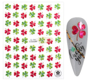 Pop Finger 3D Design Sticker Shamrock Flowers Clover Ginkgo Leaf CL-041 Nail Art