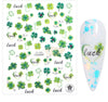 Pop Finger 3D Design Sticker Shamrock Flowers Clover Ginkgo Leaf CL-044 Nail Art