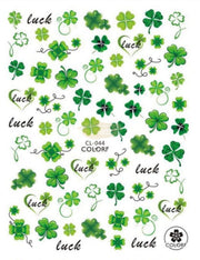 Pop Finger 3D Design Sticker Shamrock Flowers Clover Ginkgo Leaf CL-044 Nail Art
