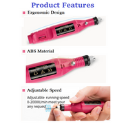 Portable Electric Nail Drill Machine 20 000 RPM Nail Drill Machine
