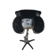 Portable Height Adjustable Deep Shampoo Bowl - Black