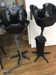 Portable Height Adjustable Deep Shampoo Bowl - Black