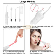 Portable High Frequency Facial Skin Therapy Wand LZ-006A Skin Care Machine