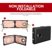 Portable Massage Bed with pillow 180*60*65cm | Black Portable Massage Bed