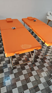 Portable Massage Bed with pillow 180*60*65cm | Orange Portable Massage Bed
