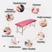 Portable Massage Bed with pillow 180*70*65cm | Black Portable Massage Bed