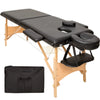 Portable Massage Spa Bed | Wood 2 Zones Black