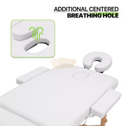 Portable Massage Spa Bed 185*60cm | Wood | 2 Zones | Grey Foldable Massage Bed