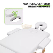 Portable Massage Spa Bed 185*60cm | Wood | 2 Zones | Grey Foldable Massage Bed