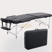 Portable Massage Spa Bed | Aluminum | 2 Zones | Black | 185*60cm