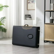 Portable Massage Spa Bed | Aluminum | 2 Zones | Black | 185*60cm