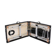 Portable Massage Spa Bed | Aluminum | 2 Zones | Black | 185*60cm