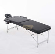 Portable Massage Spa Bed | Aluminum | 2 Zones | Black | 185*60cm