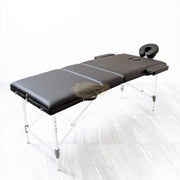Portable Massage Spa Bed | Aluminum | 3 Zones | Black | 185*70cm
