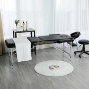 Portable Massage Spa Bed | Aluminum | 3 Zones | Black | 185*70cm