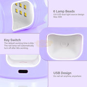 Portable Mini Crown UV LED Nail Lamp 18W | USB Powered UV Lamp
